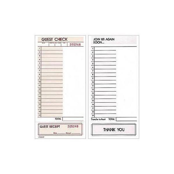 Rdw Single Loose Guest Checks, 250 Count, PK8 3132LSE